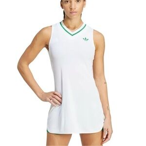 NWT adidas Wow Dress Pro Green and White Tennis Dress
